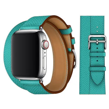 Genuine Leather Bracelet Strap For Apple Watch Band 45mm 49mm 41mm 44mm 42mm 40mm band iWatch Ultra/2 10 42/46mm 9 8 7 6 5 4 SE